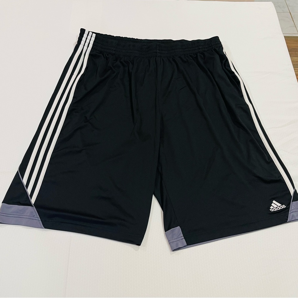 Adidas Black and Gray Athletic Shorts
